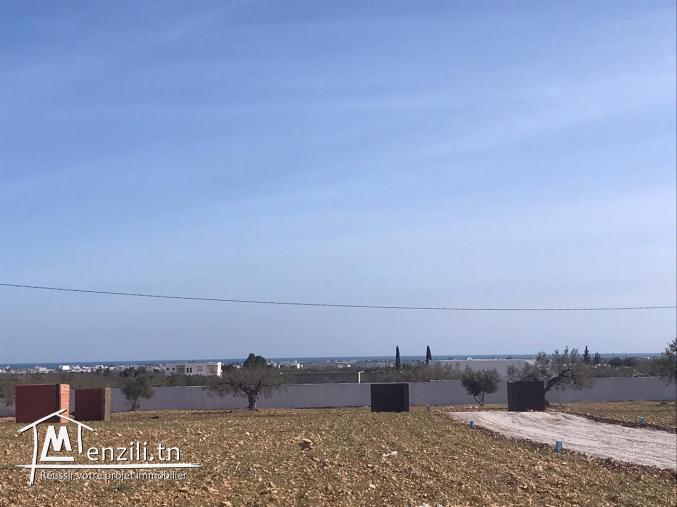 Terrain à vendre à Hammamet sud avec vue panoramique mer