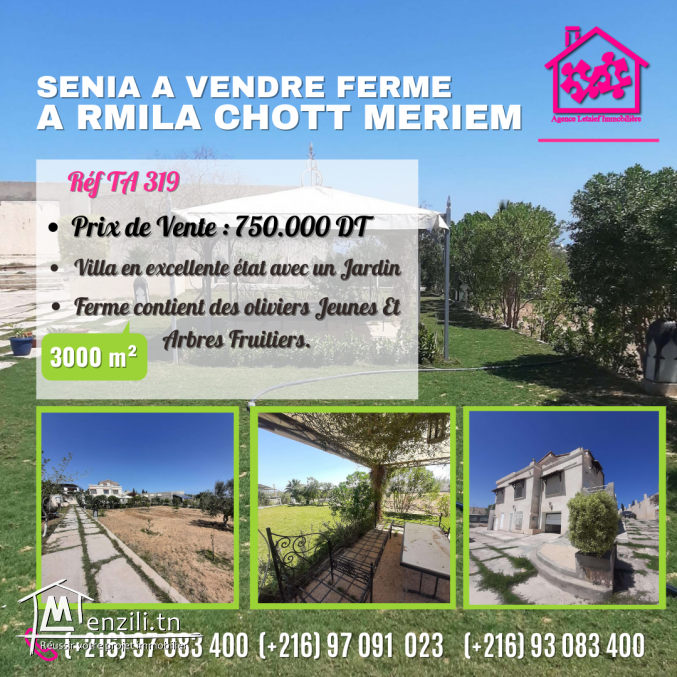 SENIA A vendre ferme a Rmila chott meriem