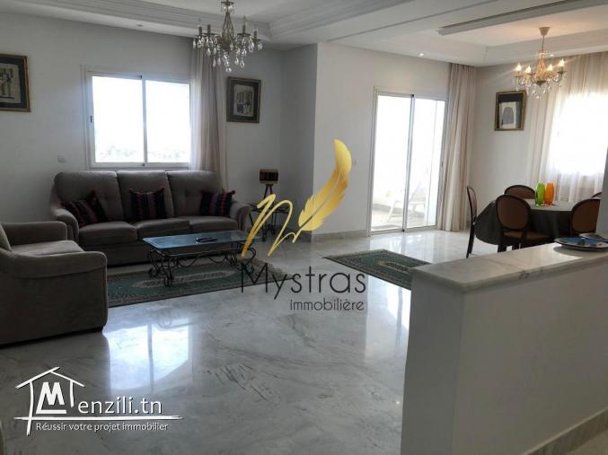 A louer appartement s3 meuble vue mer à Gammarth