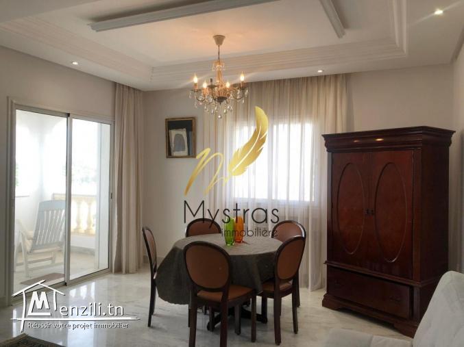 A louer appartement s3 meuble vue mer à Gammarth