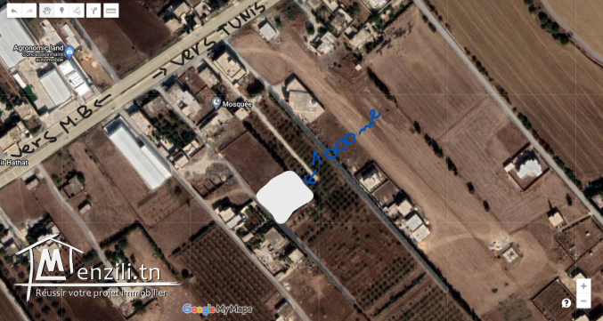 . للبيع قطعة أرض بالحتحات مساحتها 1000 متر مربع