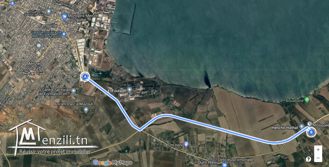 . للبيع قطعة أرض بالحتحات مساحتها 1000 متر مربع