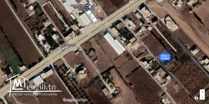 . للبيع قطعة أرض بالحتحات مساحتها 1000 متر مربع