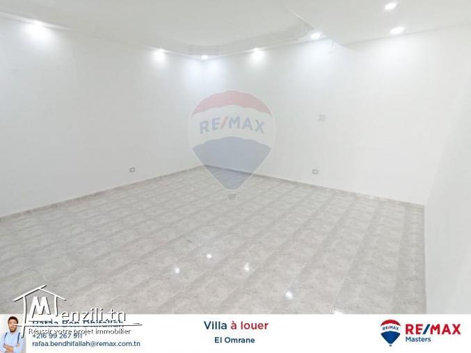 À la location un rez de chaussée d'une villa