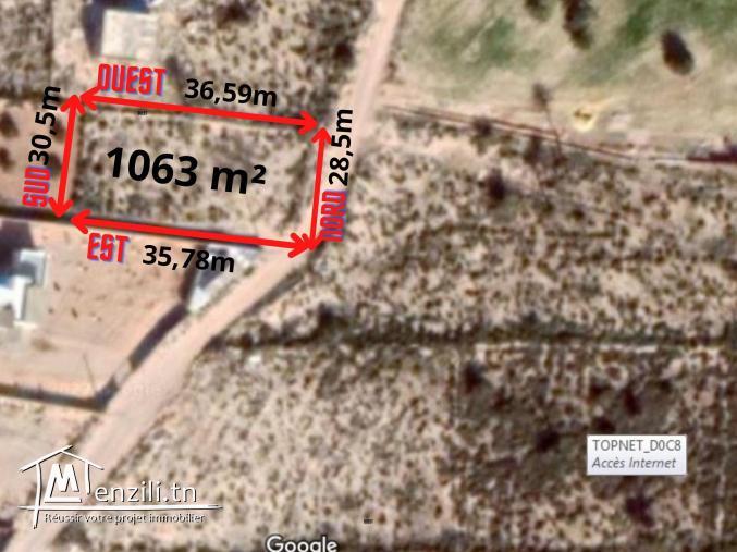 Iles kerkennah :  à vendre  un terrain de  1063m (à voir sur les photos)