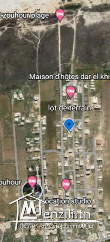 Terrain au bord de la mer à" Chatt ezouhour"'