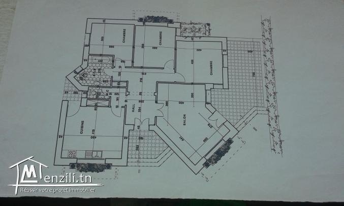 Villa de 186m2 ds un terrain AFH de 430m2 à Cité Elons Sakiet Ezzit