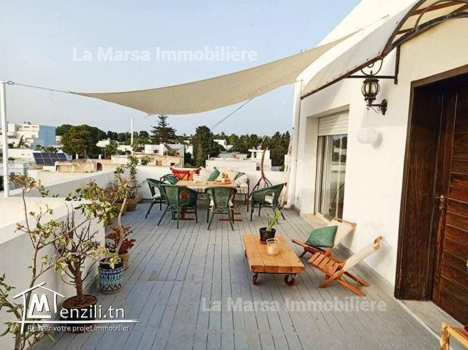 A Louer appartement s3 avec grande terrasse à Marsa Ville
