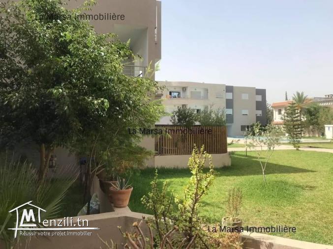 A Vendre un appartement s3 avec piscine et jardin à 5mn de Carrefour La Marsa
