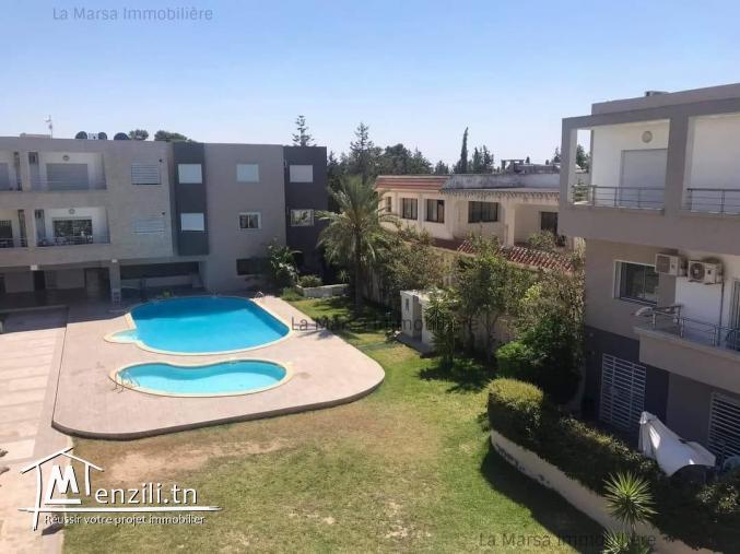 A Vendre un appartement s3 avec piscine et jardin à 5mn de Carrefour La Marsa