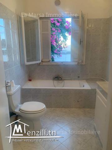 A Louer étage de villa s3 à Gammarth Supérieur