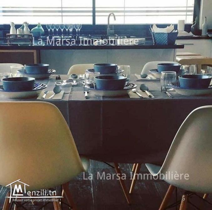 A louer villa s4 avec piscine et jardin, La Soukra