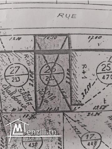 Terrain 233m2 à sahloul 3 pré café jet 7
