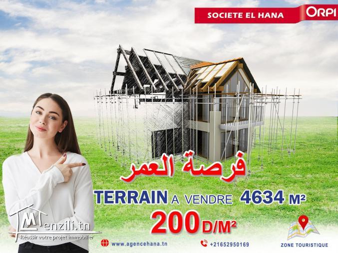 A vendre grand Terrain à 100 mètres d’hôtel thapsus