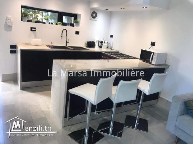 A Louer un loft s1 meublé avec piscine et jardin, La Marsa