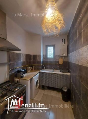 Un rdc s2 meublé avec terrasse, Marsa plage