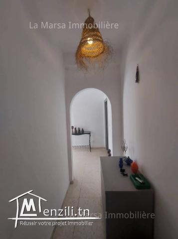 Un rdc s2 meublé avec terrasse, Marsa plage