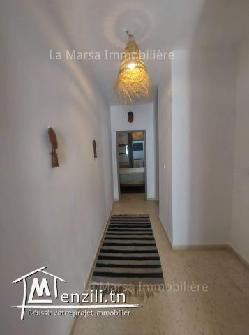 Un rdc s2 meublé avec terrasse, Marsa plage