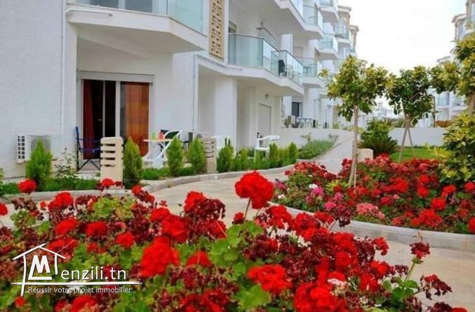 S+2 vue mer à une residence chic et pied dans léau à chatt mariem