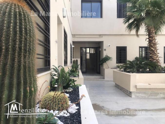 A Louer un rdc s2 avec jardin à La Marsa