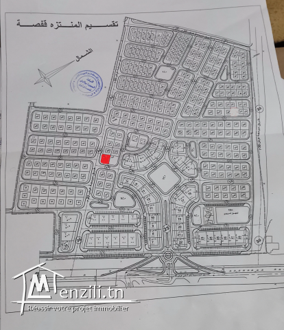قطعة ارض مهيأة بتقسيم المنتزه راس الكاف قفصة