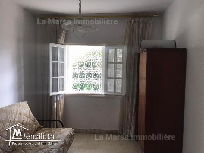 A Louer villa s3 meublée avec jardin à La Marsa Corniche