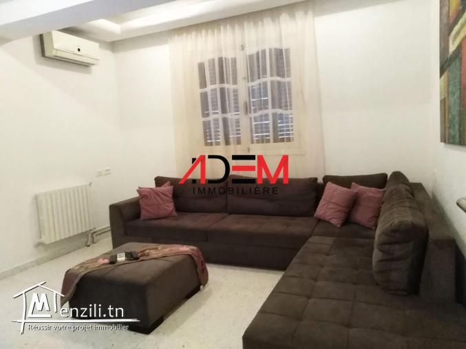 étage de villa hautement meublé type S2 avec abri voiture