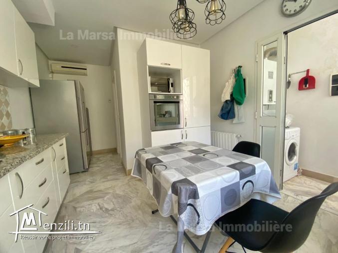 A Louer un étage de villa s2 meublé à Carthage