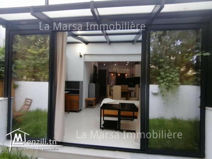A Louer appartement s1 meublé avec jardin, La Marsa