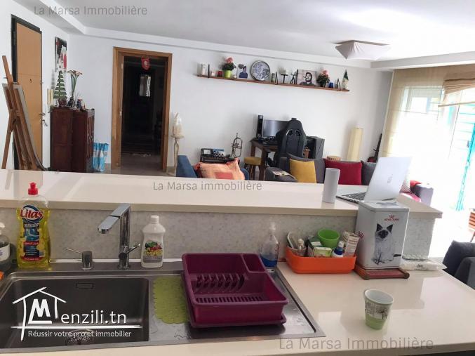 A Vendre appartement s2 avec piscine et jardin, 5mn de la mer, La Marsa