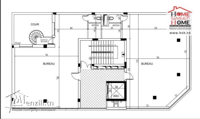 Bureau Majdouline à Vendre à Kheireddine Pacha