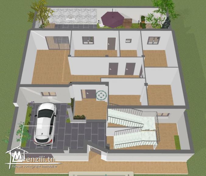 Villa S+3 Ariana sur la route de Raoued