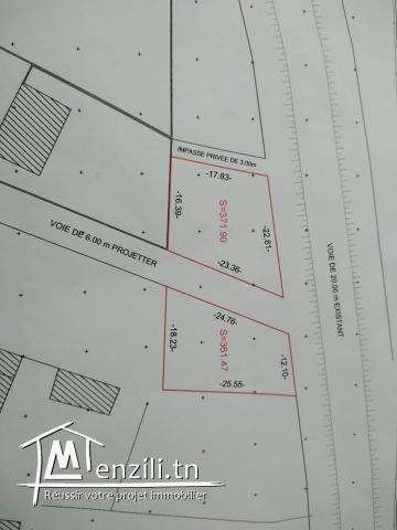 un terrain pied dans l'eau à el haouaria