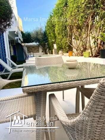 A Louer appartement s2 meublé avec piscine, La Marsa