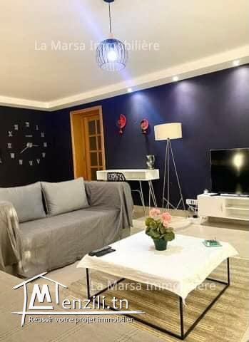 A Louer appartement s2 meublé avec piscine, La Marsa
