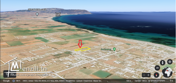 TERRAIN CONSTRUCTIBLE A VENDRE A DAR ALLOUCHE