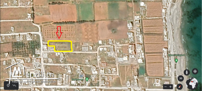 TERRAIN CONSTRUCTIBLE A VENDRE A DAR ALLOUCHE