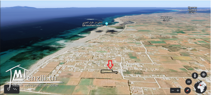 TERRAIN CONSTRUCTIBLE A VENDRE A DAR ALLOUCHE