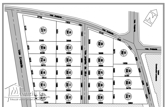 Plusieurs lots de terrain à vendre