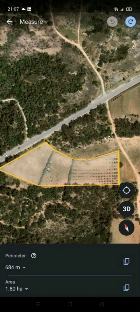 Terrain senya sur route Elhaouaria 1.95 H