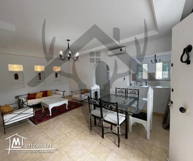 A louer RDC S+2 meublé à Hammamet Nord