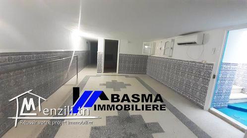 Un rez de chaussée S+3 à louer à Khzema Ouest