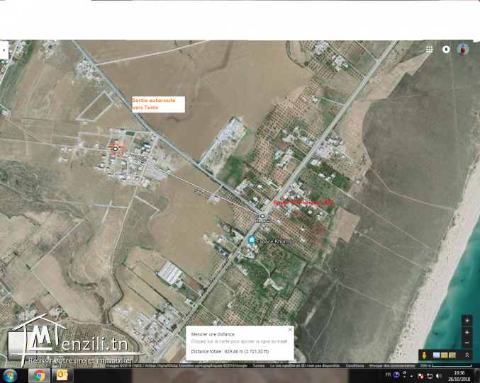 500 m² à Hammammet plage