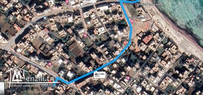 Terrain à vendre RafRaf Plage Bizerte