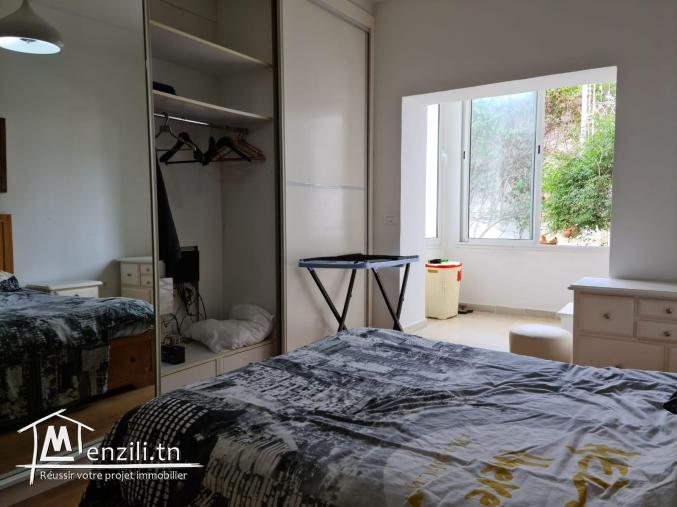 A louer a la Marsa bel appartement meublé avec jardin