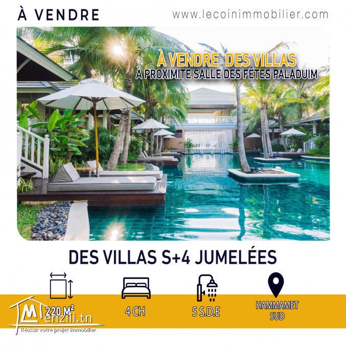 #Avendre des #villas S+4 jumelées