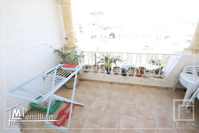 #appartement+1 avec terrasse et balcon   à #Yasminhammamet