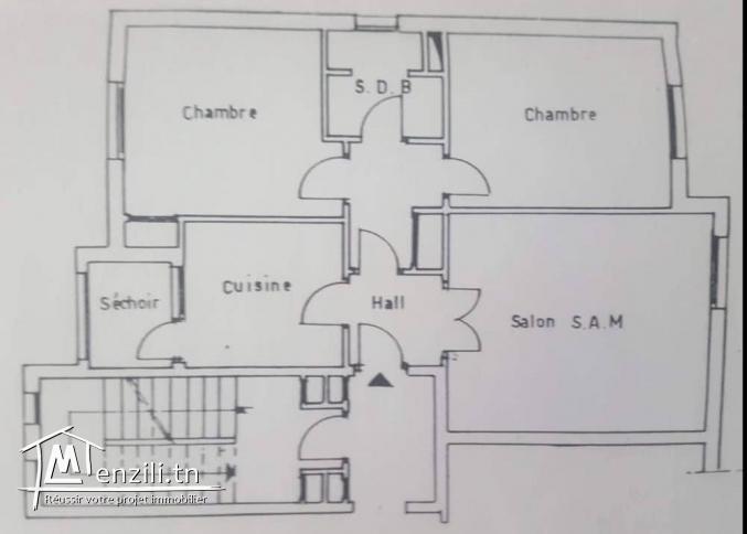 à vendre appartement S+2 à cité ettahrir