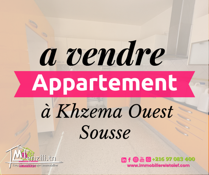 à vendre un appartement de type S+3 a khazema