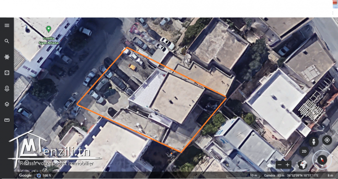 عقار بمساحة 400 متر مربع في اريانة
